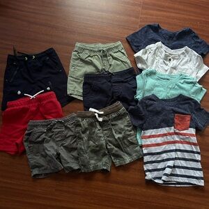 6 pairs of shorts and 4 shirts